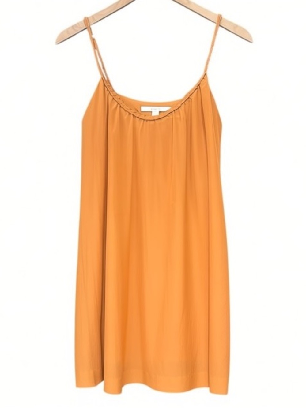 Jenny Han Silk Spaghetti Strap Tunic Top Orange Size XS